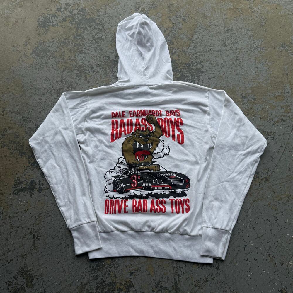 Vintage Dale Earnhardt Bad A** Boys Drive Bad A** Toys Lightweight Hoodie Sz M